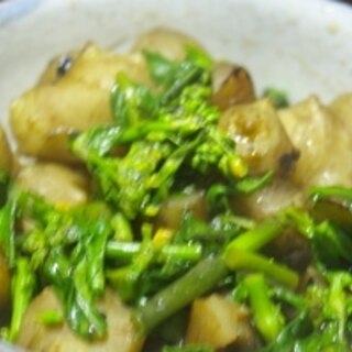 菊芋と菜の花の炒め煮